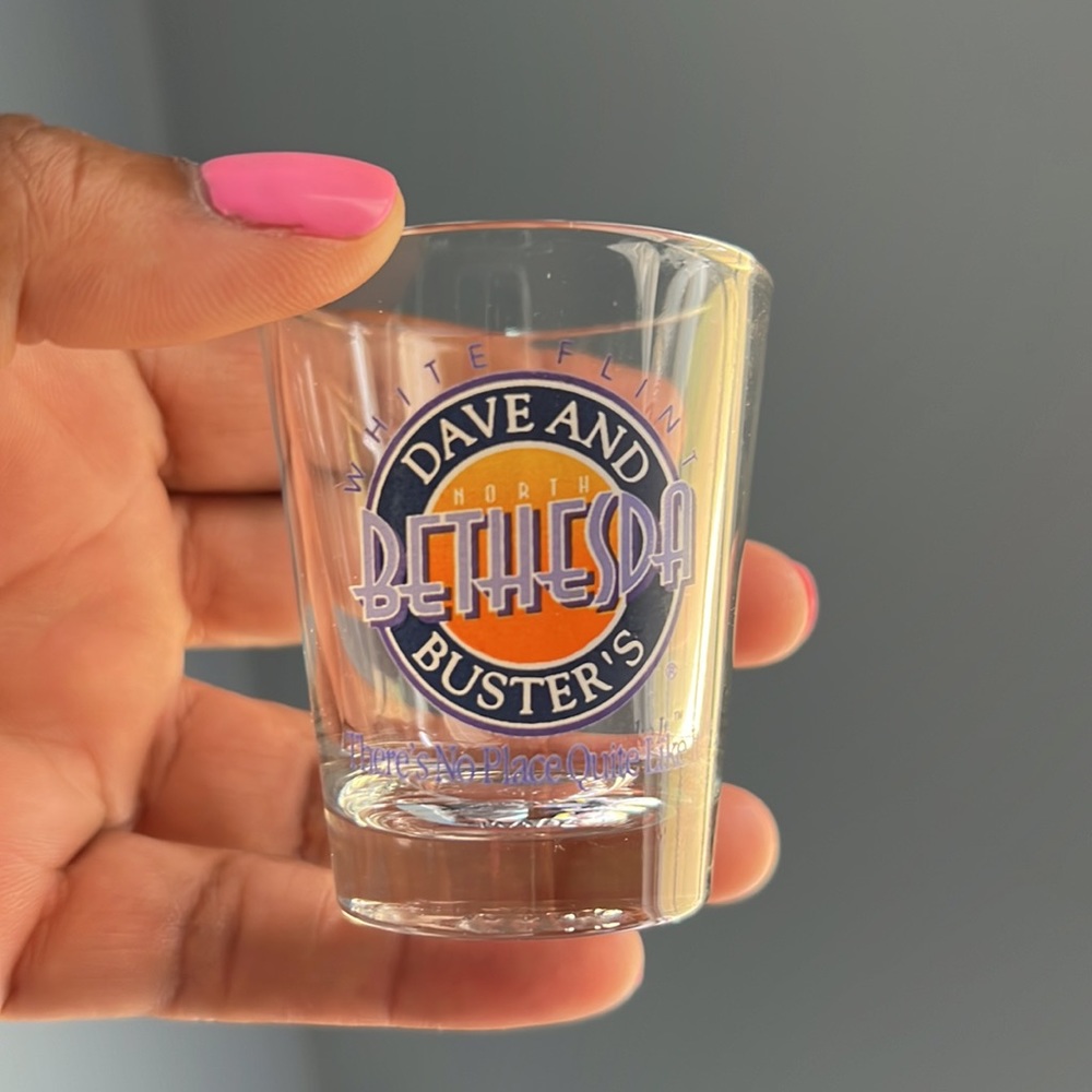 Dave And Buster’s | Shot Glass White Flint Bethesda - Picture 2 of 3